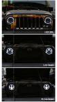 7 inch Round Jeep Wrangler LED Headlights With Halo Ring Angel Eyes 70Watt ,