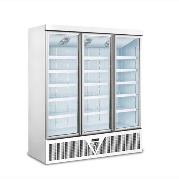Buy cheap Digital control glass doors deep freezer frozen food display refrigerator with fan cooling from wholesalers