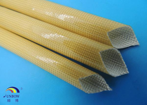 Buy cheap High quality Oil proof PU Varished Fiber glass Sleeve for wire insulation from wholesalers