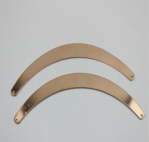 Cheap price iron sheets gold curve shape shoelace metal accessories buckles for