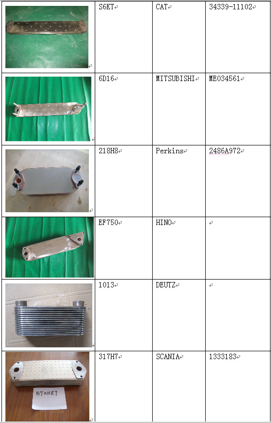 Diesel engien Oil Cooler Core 6D105 For Komatsu oil cooler cover OEM: 600-651-1411