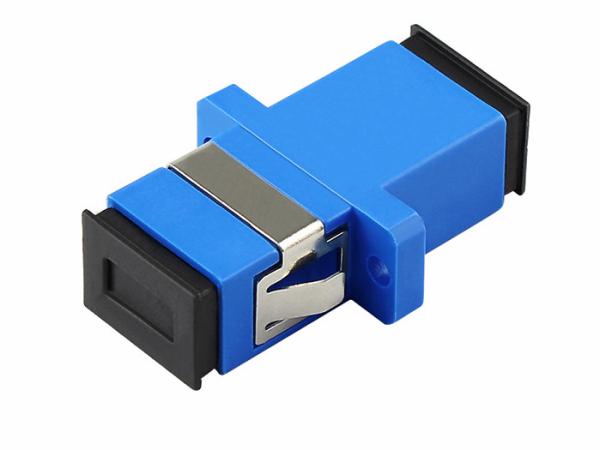 Buy cheap SC / UPC SM SX Fiber Optic Adapters Blue Color Single Mode Simplex Duplex from wholesalers