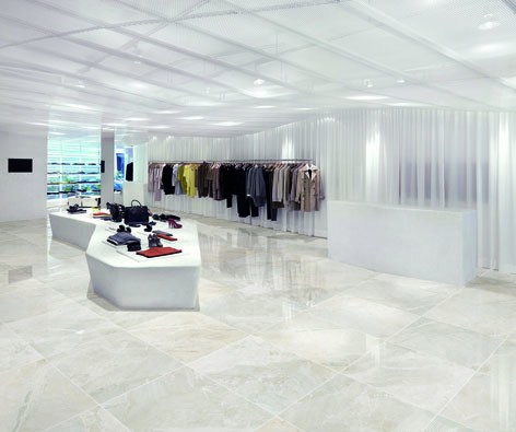 Sitting Room Polished Porcelain Tile That Looks Like Marble Acid - Resistant Living Room Porcelain Floor Tile
