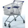 Buy cheap Four Wheels European Metal Shopping Trolley Cart With Baby Seat from wholesalers