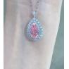 Buy cheap Pear Cut Pink Diamond Engagement Ring Wedding 18K White Gold CVD Diamond Ring from wholesalers