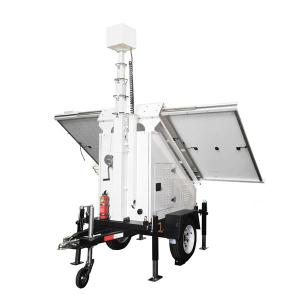 Wholesale Remote Monitoring Mobile Solar CCTV Trailer With PTZ Camera Box from china suppliers
