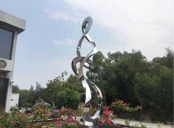 Buy cheap Contemporary Polished Stainless Steel Sculpture Abstract Small Garden Statues from wholesalers