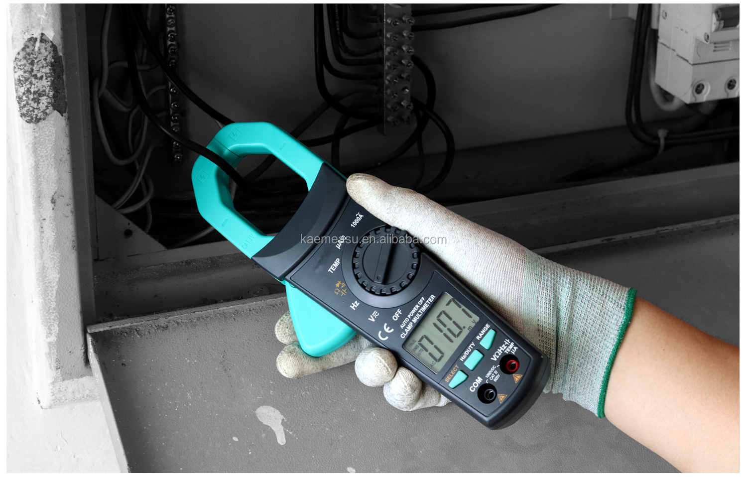 Professional 1000A AC/DC Voltage Clamp Meter with 3 5/6 Digits Display and Multifunctional Current Measurement