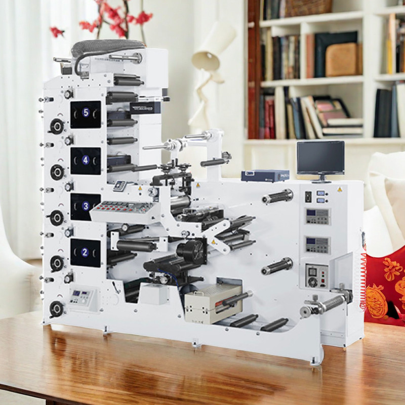 Delam Relam Flexographic Printing Flexo Machine Spot Varnish Uv Led Cold Foil Die Cut Slitting Ir Vertical Stack Tower