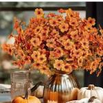 Outdoor festival decorations, autumn plants, artificial eucalyptus leaves,