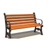 Buy cheap Durable Public Ornamental Iron Parts Wood Slats Cast Iron Outdoor Garden Chair from wholesalers
