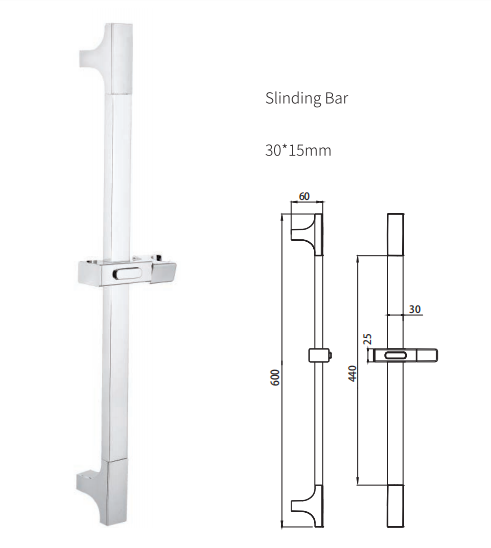 Custom Diameter Stainless Steel ABS Shower Rail For Bathroom Redesign And Convenience
