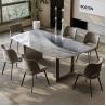 Buy cheap Customized Size Round Dining Table 4 Seater With Leather Chairs from wholesalers