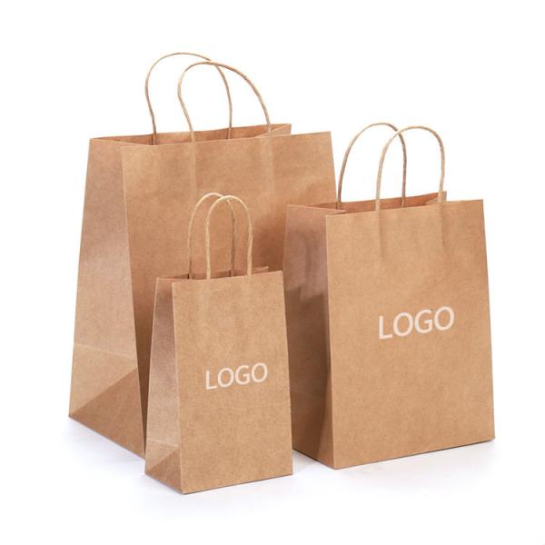 Buy cheap Sustainable Custom Shopping Paper Bags With Logo Printed Recyclable from wholesalers