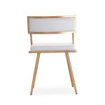 Unique rose gold stainless steel dining chair PU leather upholstery armrest