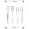 Buy cheap Male 4 Inches Female Glass Downstem Hand Blown With Cuts Slide from wholesalers