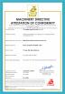 Chongqing Degold Machine Co., Ltd. Certifications