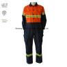 Buy cheap Fire Rated Fr Cotton Coveralls Two Tone Cotton Denim Orange Navy Blue from wholesalers