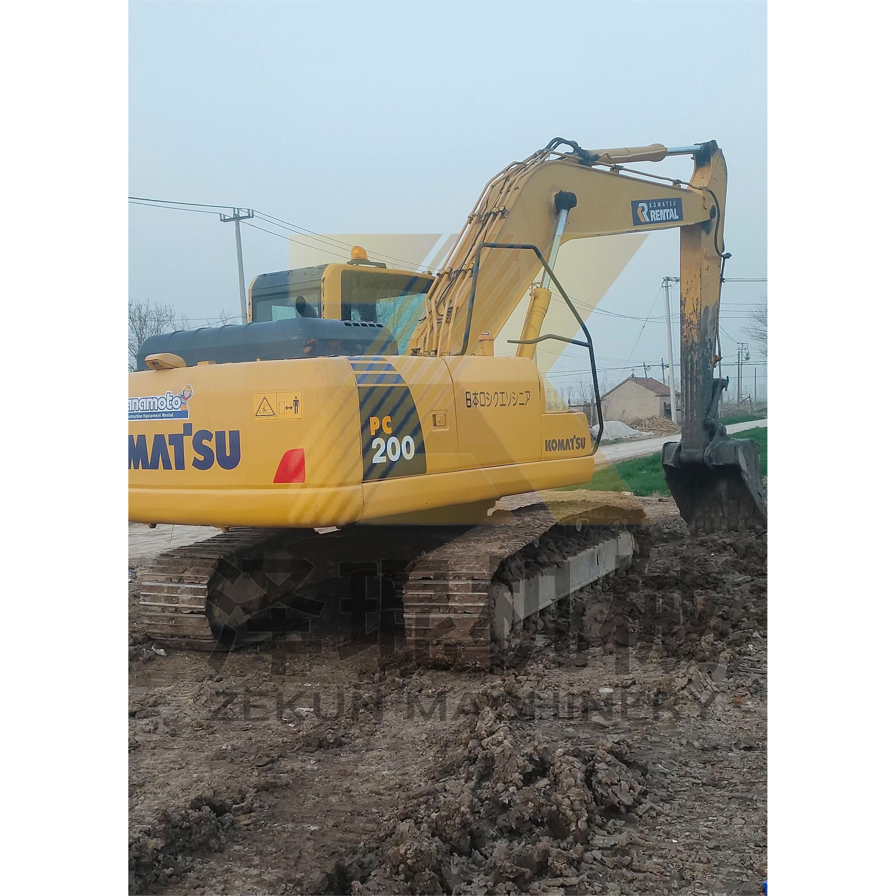 Used Komatsu PC200-7 PC200-8N1 Excavator 110KW in Good Condition