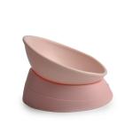 Simple Design Pet Food Feeder Pink Color Capacity 250ml Comfortable With Stand