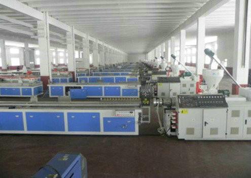 Buy cheap PVC Skirting Plastic Board Machine , Cabinet Wpc Board Production Line from wholesalers