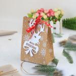 250g Kraft Paper Christmas Food Packaging Paper Bag For Cake Candy