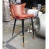 Buy cheap Leather Modern Upholstery Contemporary Bar Chairs Low Back 110cm Height from wholesalers