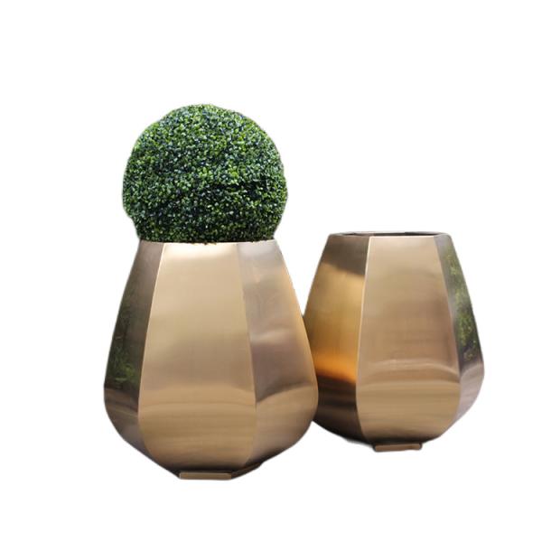 Buy cheap Elegant outdoor round metal flower pots planters for sale from wholesalers
