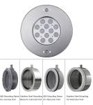 Low Voltage 12V/24V AC/DC Recessed Underwater Luminaires 9W 18W 30W For Concrete