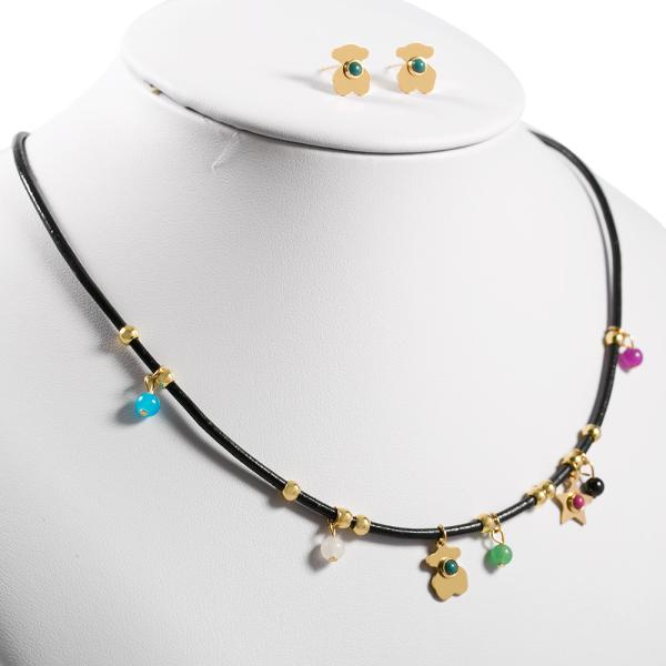 Buy cheap Medical Stainless Steel Jewellry , Black Leather Necklace For Women from wholesalers
