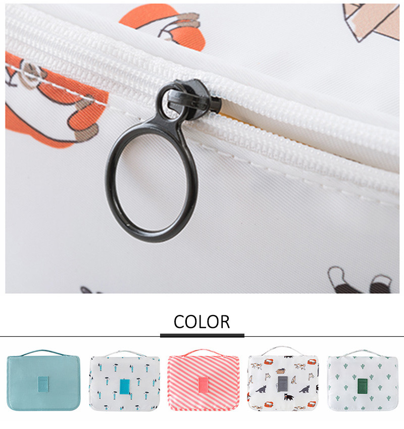 Custom High Quality Waterproof Hanging Travel Portable Wash Toiletry Bag