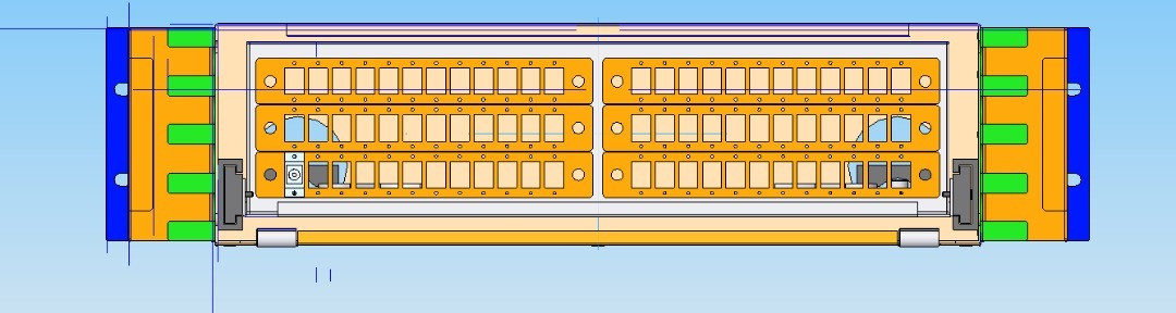 144 Port 2U Fiber Optic Cable Patch Panel With 19/23 Inch Mounting Brackets