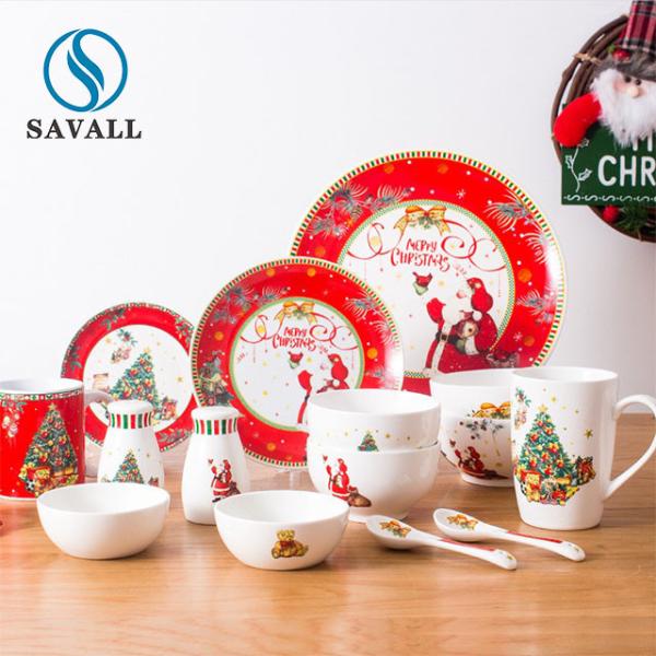 Buy cheap Christmas Colored Porcelain Dinnerware Cartoon Party Gift Box from wholesalers