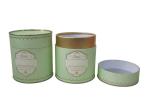 Tall Rigid Paper Tube Packaging Box Handmade For Wine Top Open Silver Foil
