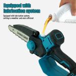 8 Inch Electric Rotary Battery Green Cut Chainsaw Portable Rechargeable Hand