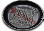 15x15cm Stainless Steel Ring Mesh Scrubber Square Shape For Kitchen Cleaning