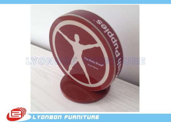 Buy cheap SGS ISO Red Engraved Logo Wood Display Accessory MDF For Brand / Label from wholesalers