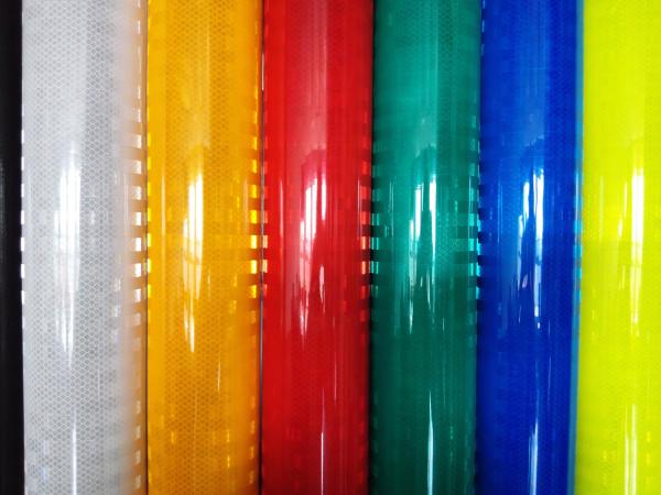 Buy cheap Microprismatic Red Yellow Green Blue Reflective Tape Self Adhesive 1.22m*45.72m, from wholesalers