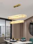 Gold kitchen chandelier for living room modern oval crystal chandelier(WH-CY-183