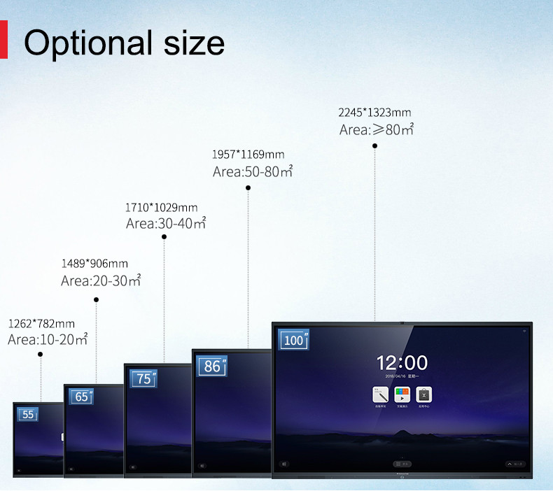 Anti Glare IR Smart Interactive Whiteboard 86" Inch Interactive Touch Monitor