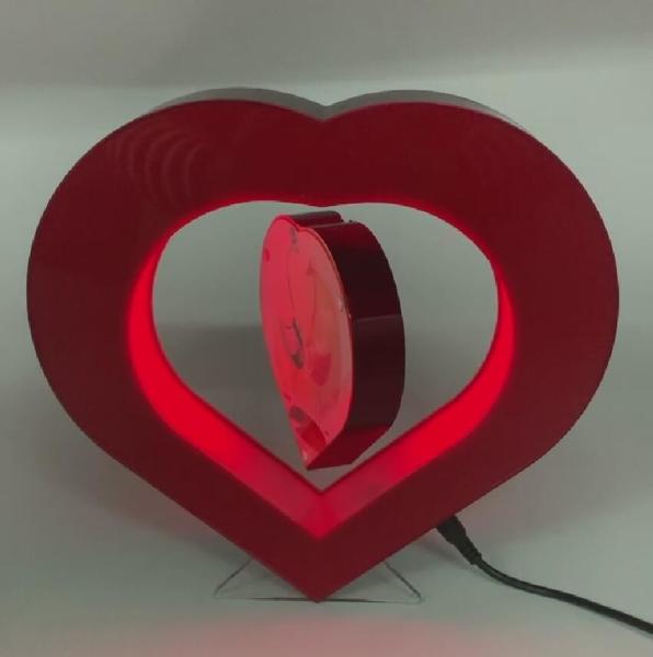 heart shape christmas gift led light magnetic levitation floating photo frame