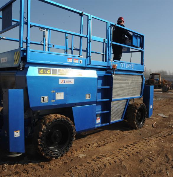 Buy cheap GTZN Industrial Hydraulic Lifting Platform Rough Terrain Scissor Lift With Outriggers from wholesalers