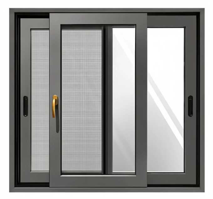 Simple Design Residential Glass Balcony Aluminum Frame Sliding Windows With Glass