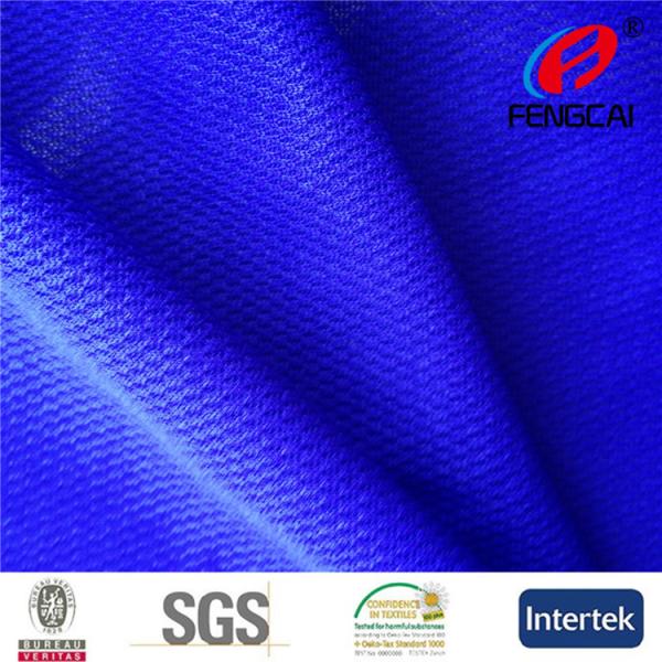 Buy cheap Royal Blue Sportswear Material Fabric , Interlock Basketball Shorts Fabric from wholesalers