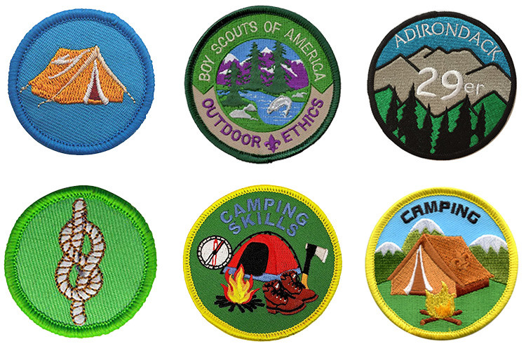 Outdoor Adventure 3D Vintage Boy Scout Patches Pantone Matched