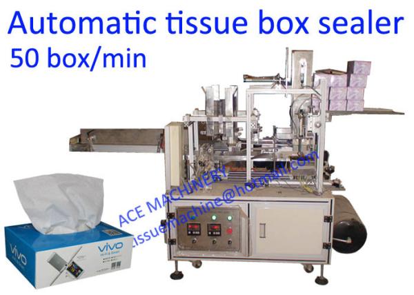 Buy cheap 50 Box / Min Facial Tissue Paper Box Packing Machine from wholesalers