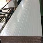 zinc aluminum double steel sheet 50mm TPS sandwich panel with grey white color