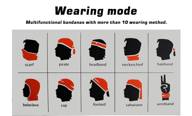 Custom made Sublimated Multifunctional Headwear Bandana 128gsm microfiber polyester
