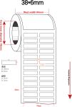 38mmx6mm 1mil White Matte High Temperature Resistant Polyimide Sticker
