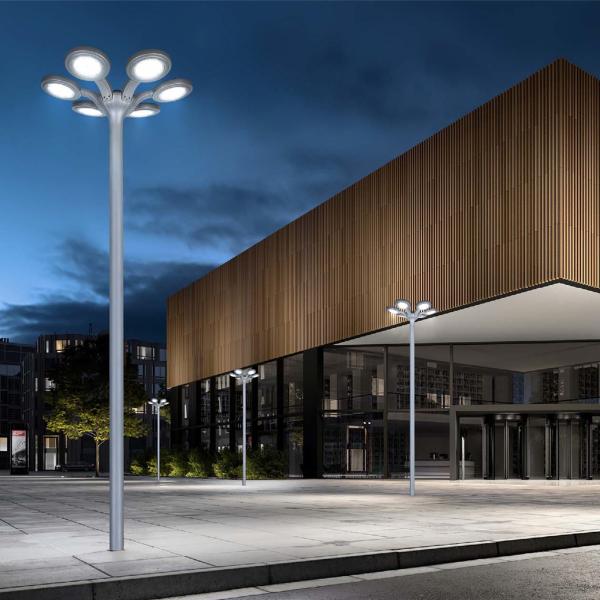 Quality Aluminum Solar Street Light 33W/5V 6500K With 3 Lights IP65 Waterproof for sale